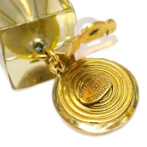 Chanel CC Logos Artificial Pearl Dangle Earrings Clip-On 97P 112500 - Picture 4 of 4